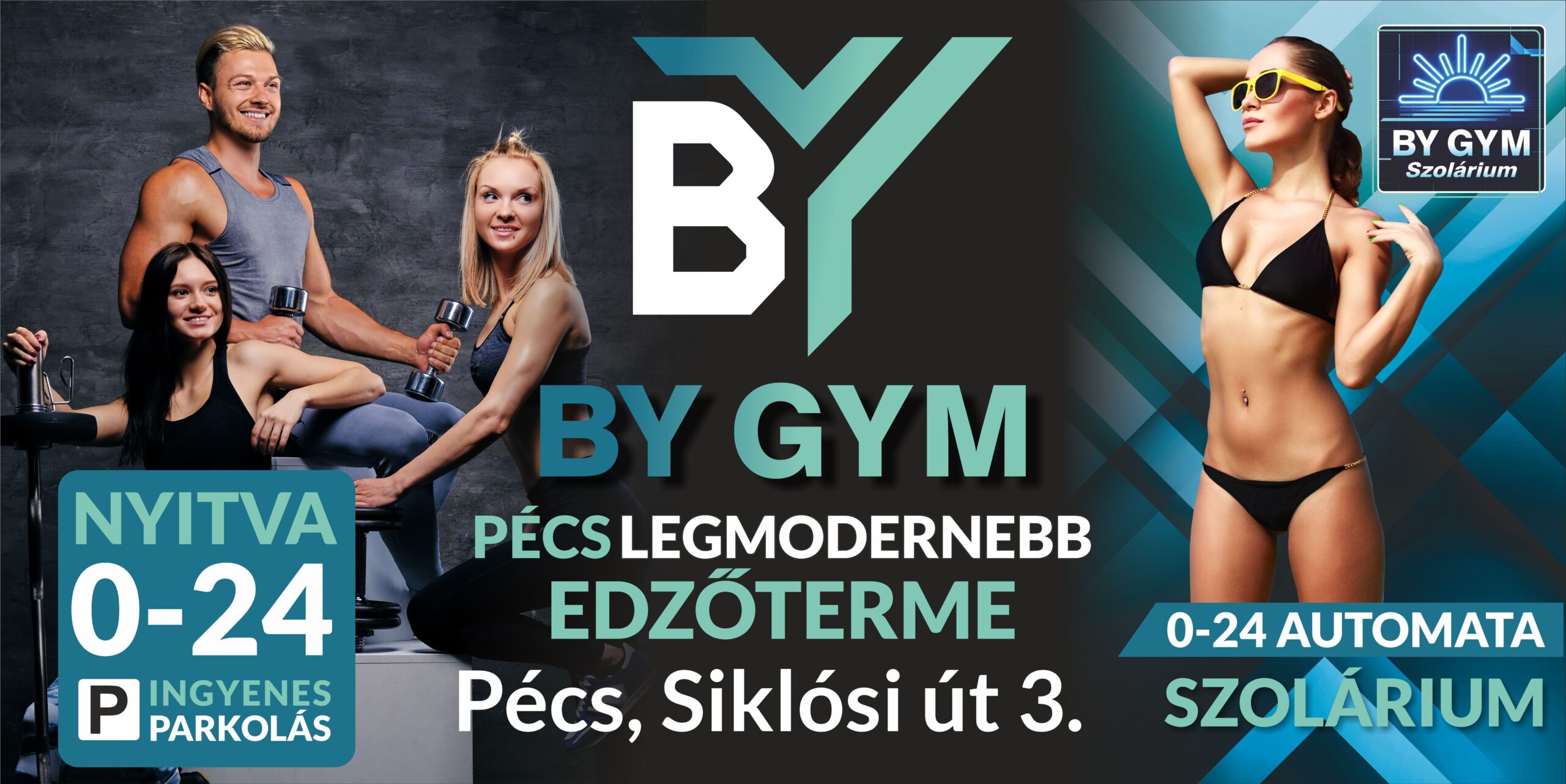 A BY GYM pécsi edzőtermének belső tere
